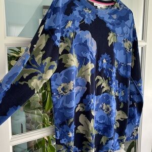 Isaac Mizrahi Live! Blue and Black Patterned Sweater